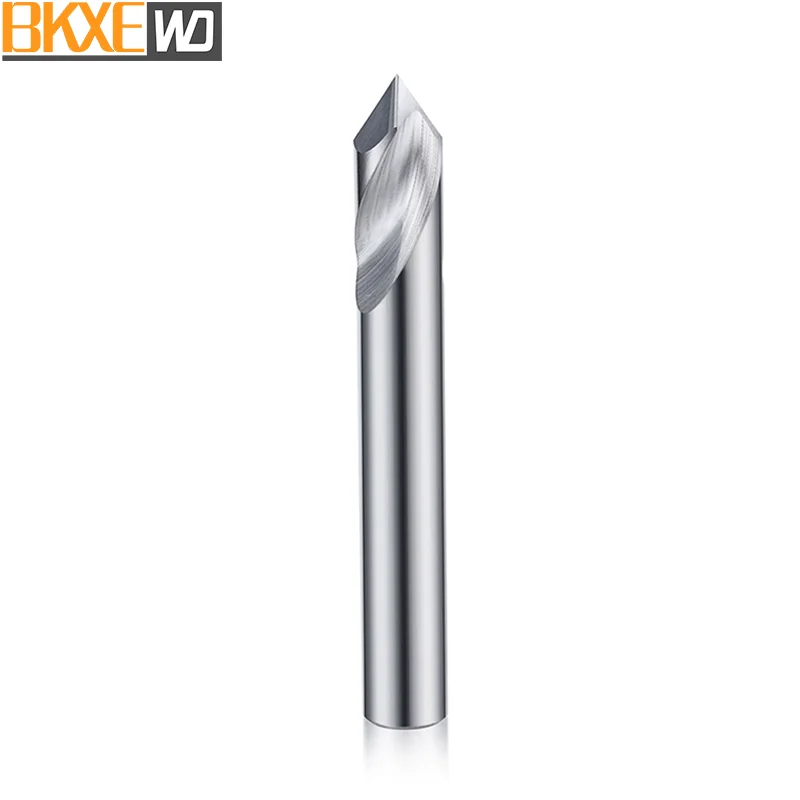 BKXE Cemented Tungsten Carbide 2 Flute Drill Bit Alloy Metal CNC Bits NC spotting Drill