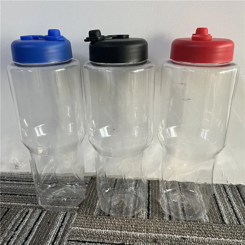 1000ml 1L liter kitchen storage screw top milk plastic bottle drink fruit juice bottle with lid