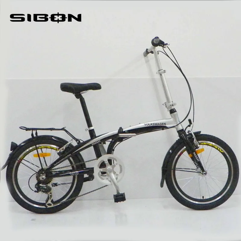 SIBON B0240148 single speed 20 inch  full aluminium frame kenda tire alloy v brake black lightweight 22 inch folding bike