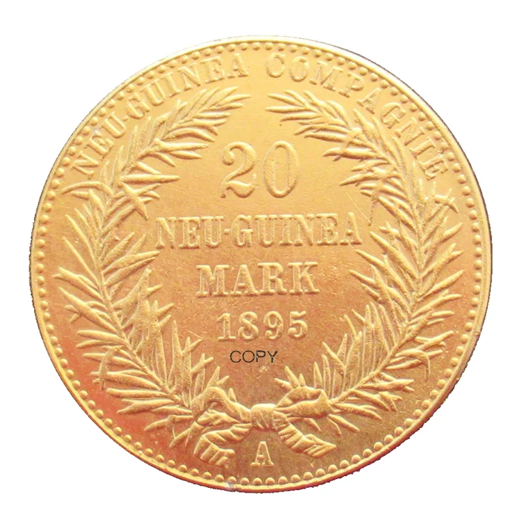 Reproduction Euro German 1895 20 Mark Gold Plated Antique Souvenir Custom Challenge  Coins