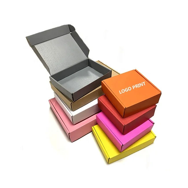 custom print shoes clothing makeup transport box small white mailer parcel delivery box gift postal packaging box for shipping