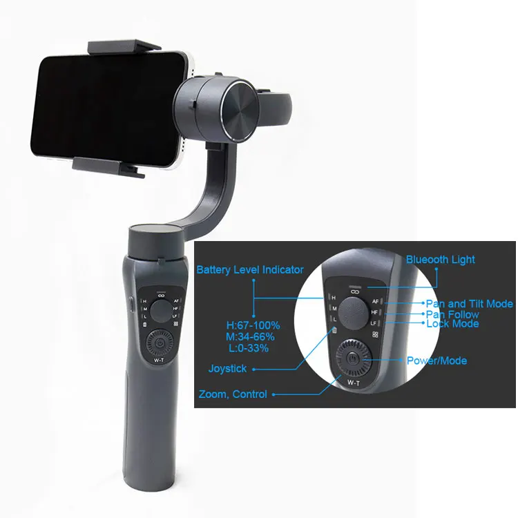 
Fun snap Capture 3 Axis Handheld Smartphone Gimbal Gopro Stabilizer for iPhone 