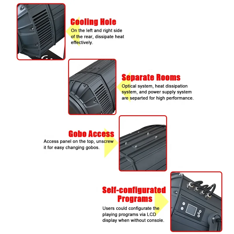 Уличный светодиодный проектор gobo с эффектом водяной волны 300