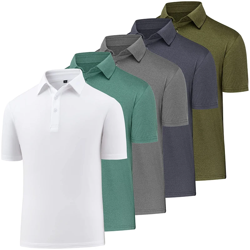 Super Light Solid Anti-wrinkle Performance Golf Polo Clothing Wholesale Custom Multi Color Mens Golf Shirts Polos For Men
