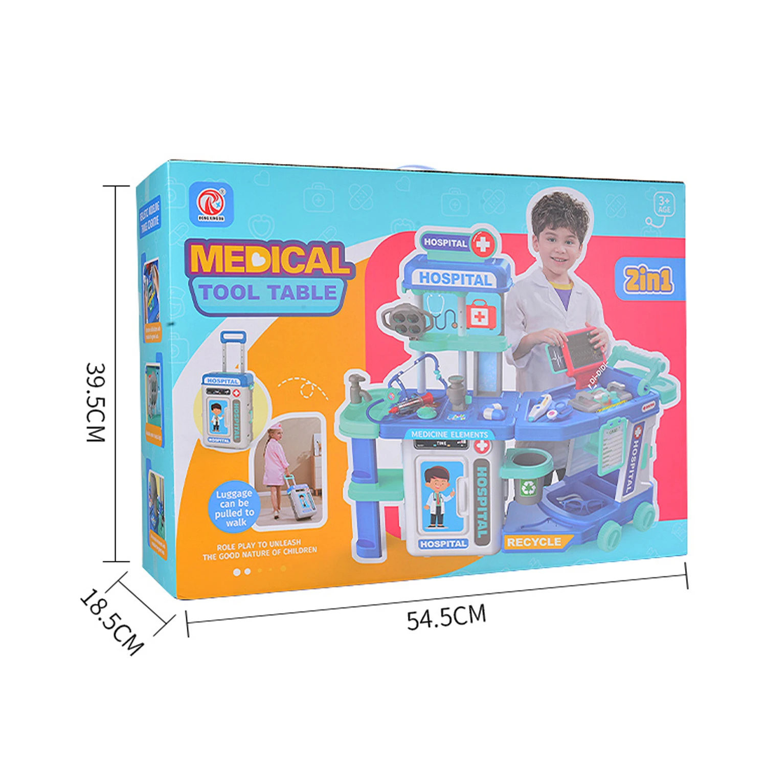 Doctor Toys Educational Pretend Play Preschool Kids Toys Doctor Trolley Play Set Role Play Game for Kids Girls Children Toys