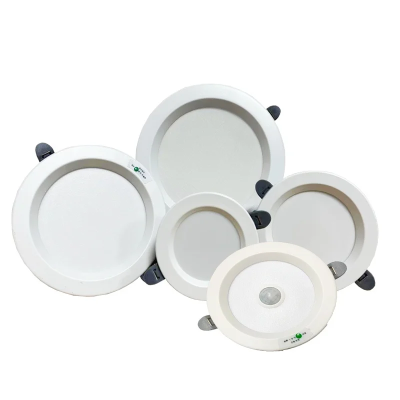 PIR motion sensor fire first aid integrated LED recessed downlight office first aid ceiling concealed downlight