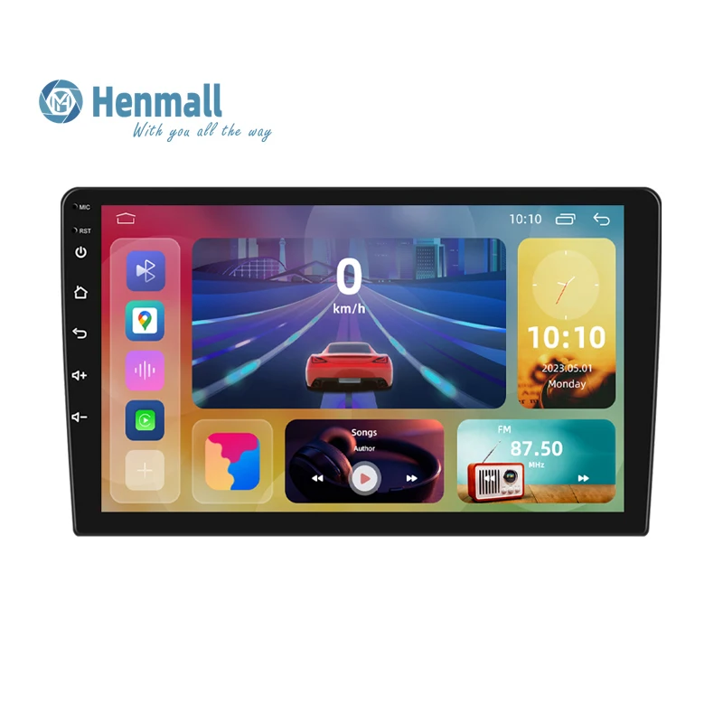 HENMALL Touch screen 10 inch android car radio stereo Universal Gps Audio player 2DIN Multimedia Player car universal stereo