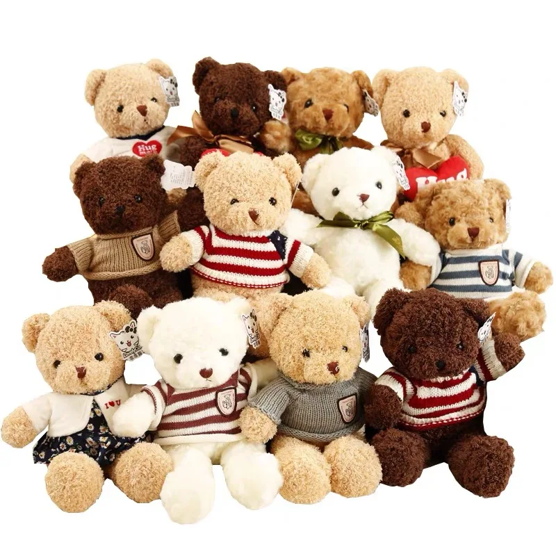 Custom Logo Teddy Bear Own Stuffed Animal Plush Bear With Clothes Cute Valentines Day Branded for kids