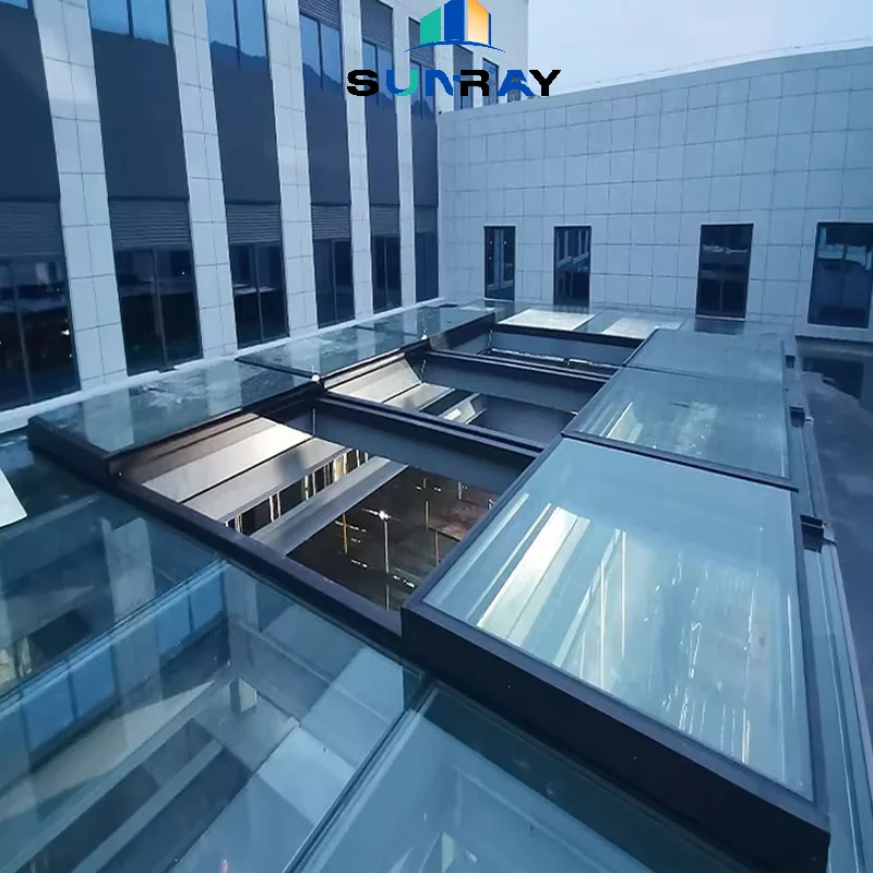 High Quality Living Room Interior Sliding Doors Windows Clear Glass Easy to Use Electric Manual Aluminum Frame PVC Acrylic Sail