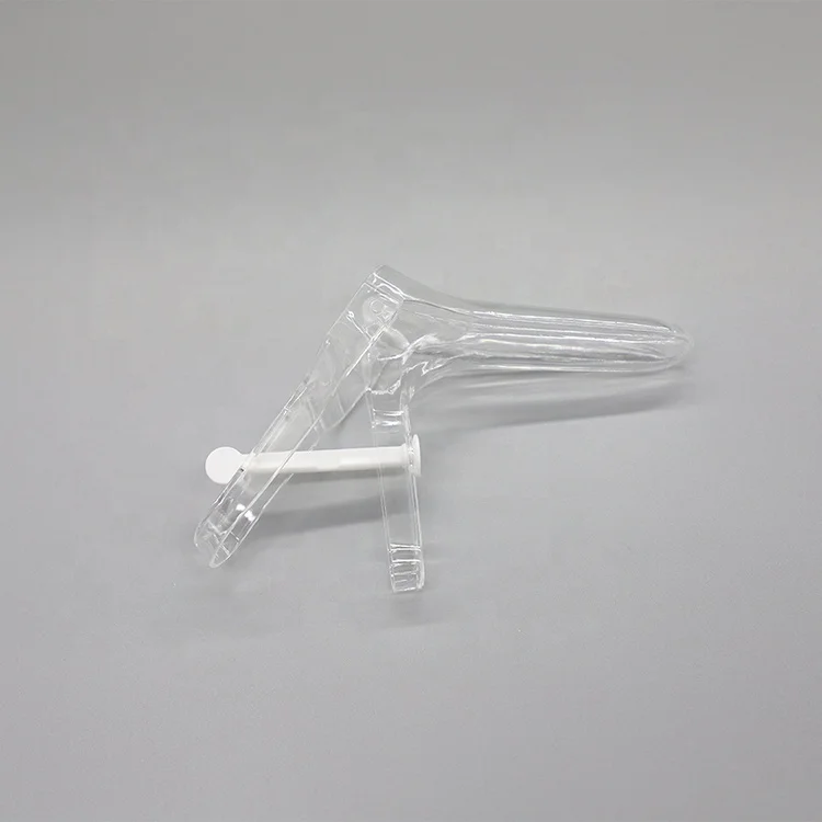 Hongan disposable medical plastic sterile homemade vaginal speculum cusco types virgin with side screw for single use
