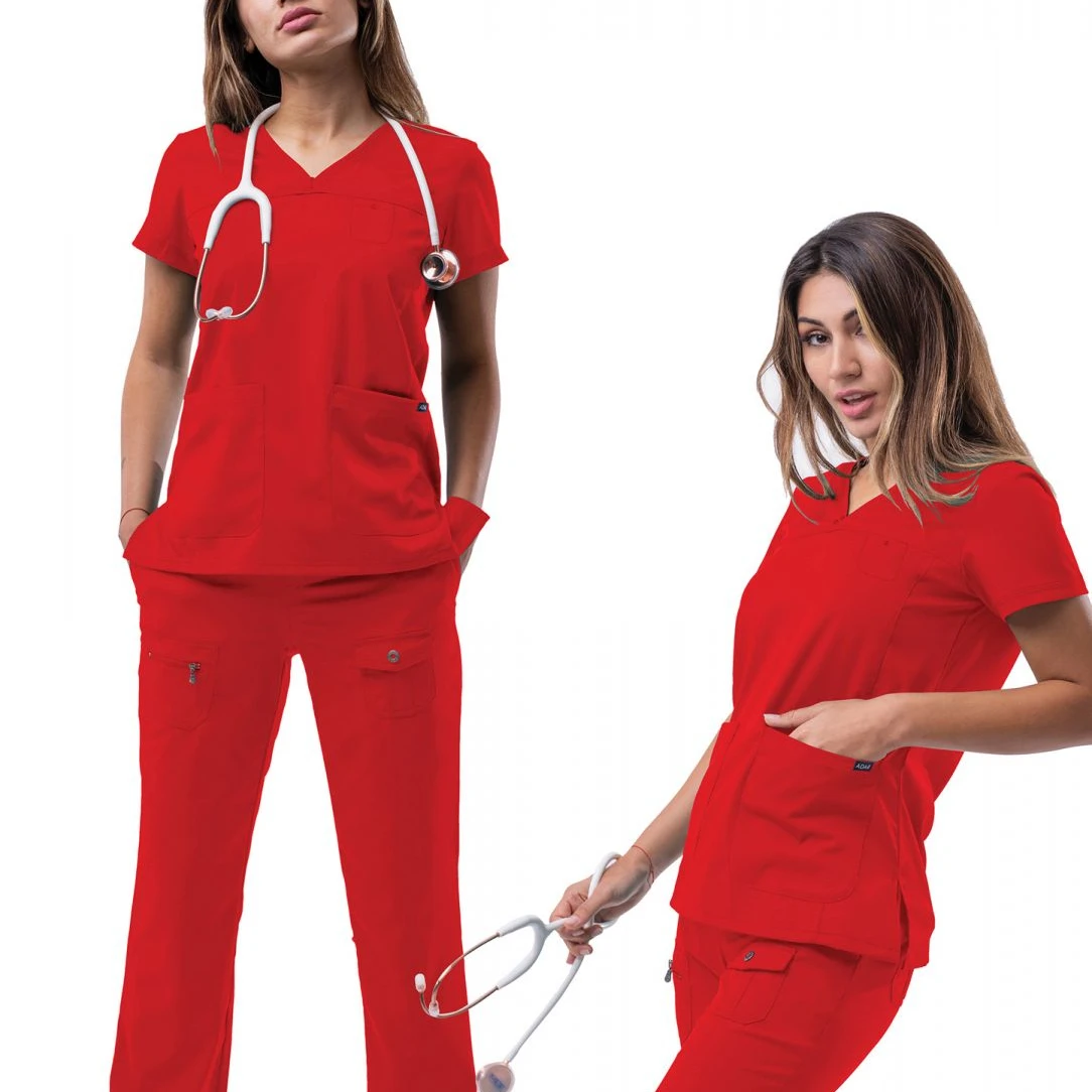 Scrubs Set Hospital Women Nursing Uniform Printed Medical Scrubs Uniforms Stylish Hospital Medical Uniforms Scrubs Clothing