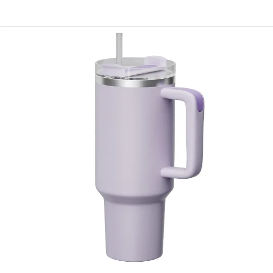40 oz tumbler with handle Travel Mug Straw Covers Cup with Lid Insulated Stainless Steel Water Iced Tea Coffee Gift