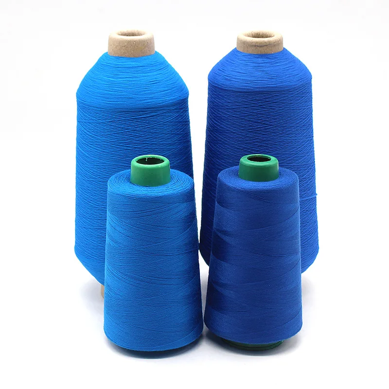 High order quantity big 40/2 high strength polyester sewing threads hanks 500yard cone for weaving in daily basis