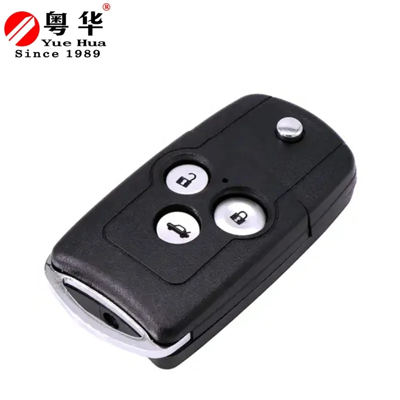 3 Button Flip Car Remote Key Shell Fob Transponder Cover for Honda Acura Civic Accord Jazz CRV HRV Key Case Housing Replacement