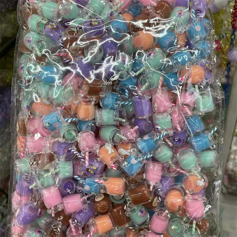 2024 minitype diy shop resin kitchen toy tea cups drinks bottle cartoon cute decorative small figurines wholesale children toy