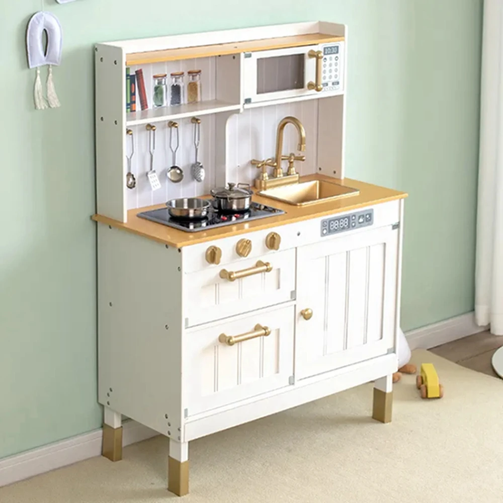 White Hot Sale Kids Role Playing Game Wooden Kitchen Toys for kids