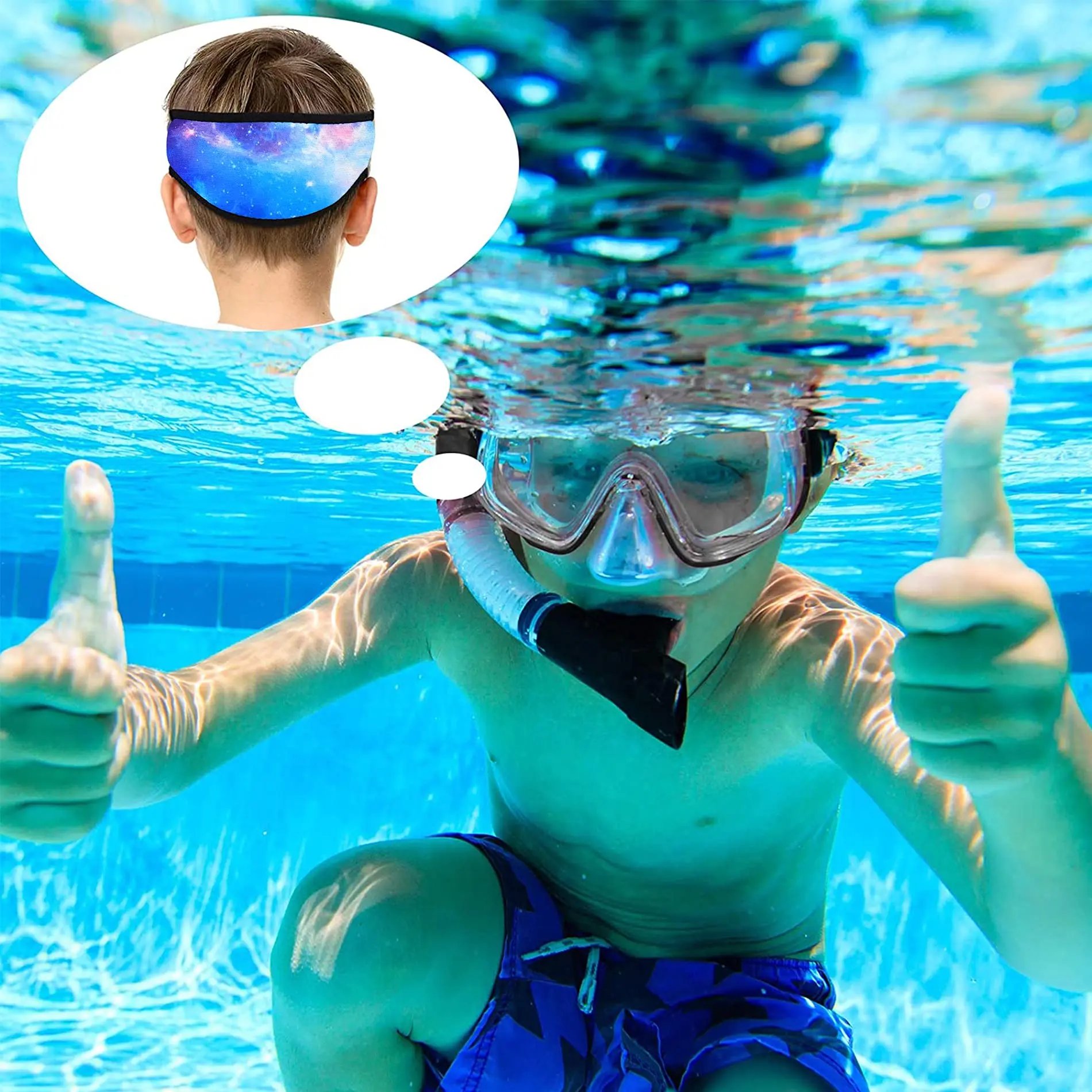 Comfort Neoprene Padded Protection Diving Diver Swimming Mask Strap Cover Hair Wrap