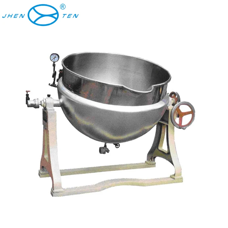 JTRZG-400 stainless steel steam heating food processing machinery jacketed kettle