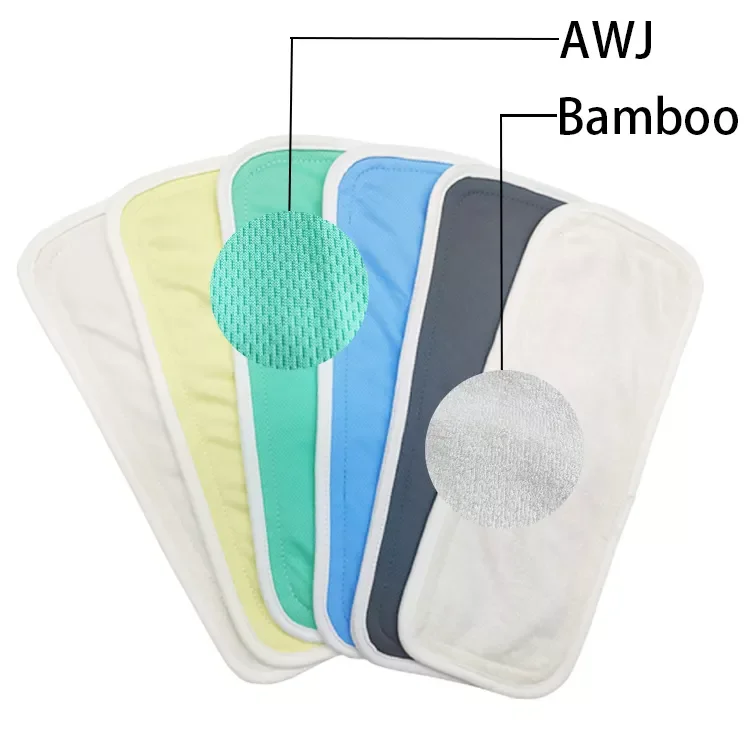 Ananbaby Reusable Organic Washable Pocket Baby Cloth Diapers With Insert Hemp 6 Layers Nappy Insert