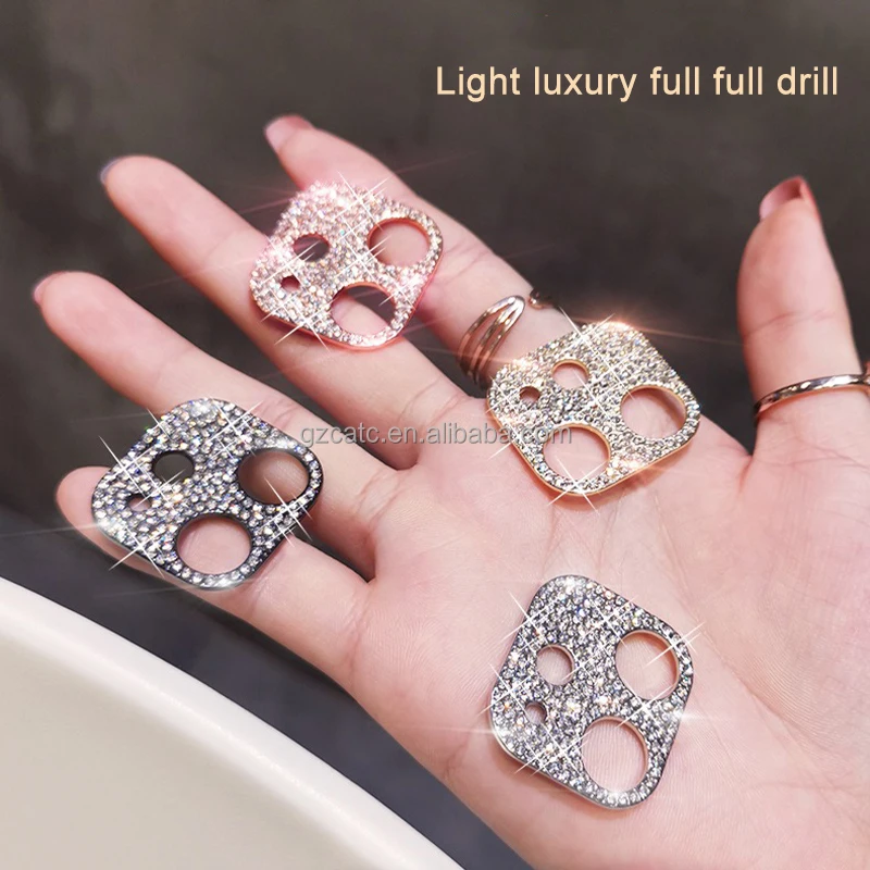 Блестящая прозрачная Алмазная Защитная пленка для объектива камеры iPhone 14 13 Pro Max шикарная блестящая защитная со стразами роскошная женская