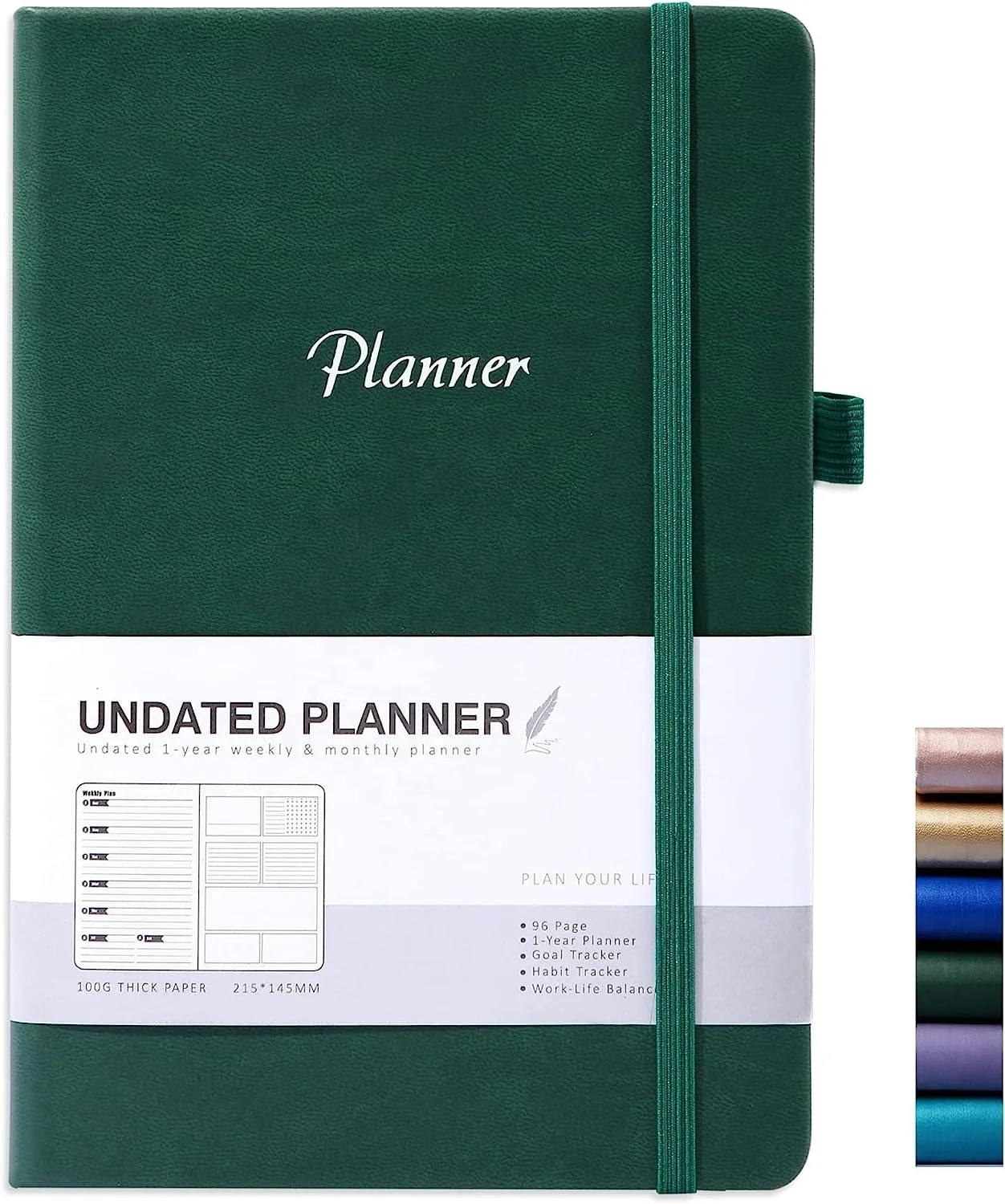 Stock undated planner page for daily life 12 month goal planner notebooks journal