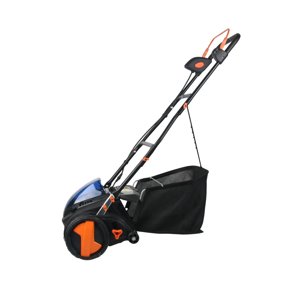 Battery Powered 15 Inches 24V Cordless Push Reel Mower with Rear Collection Bag