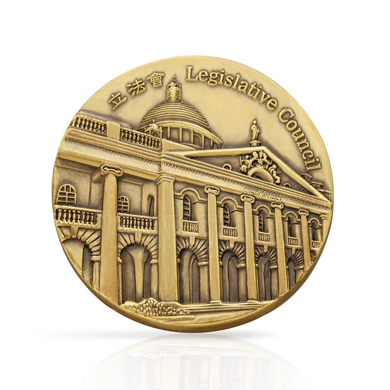 Custom 3D Antique Bronze High Relief Die Struck Challenge Coins for Marathon Race