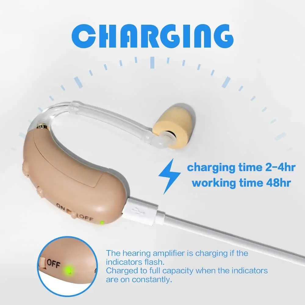 
Rechargeable Hearing Aid Ear Hearing Aids for the Aurally Handicapped and Hearing-impaired Elderly People 