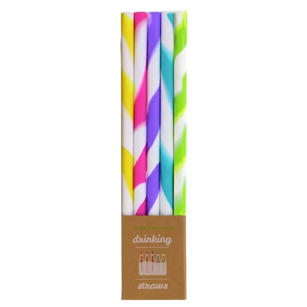 Multi Color Silicone Drinking Straw Oem Recyclable Eco-friendly