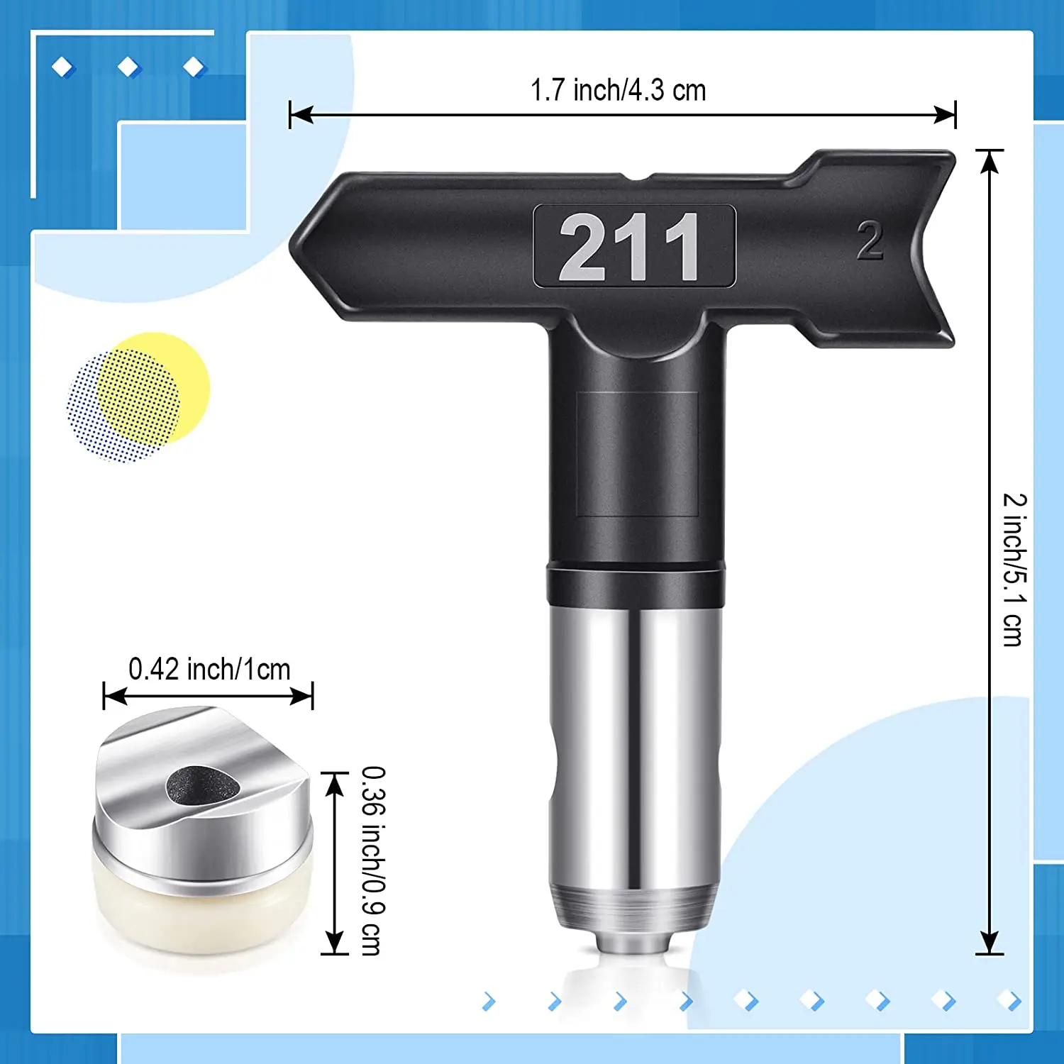 Black 517 Airless Spray Tips Airless Paint Sprayer Nozzle