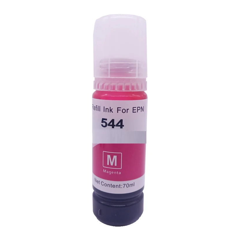 70ML Bottle 544 Refill Dye Based Ink Compatible For Epson L3210 L3110 L3150 L3250 L3156 L3160 L5190 544 Inkjet Printer Dye Ink