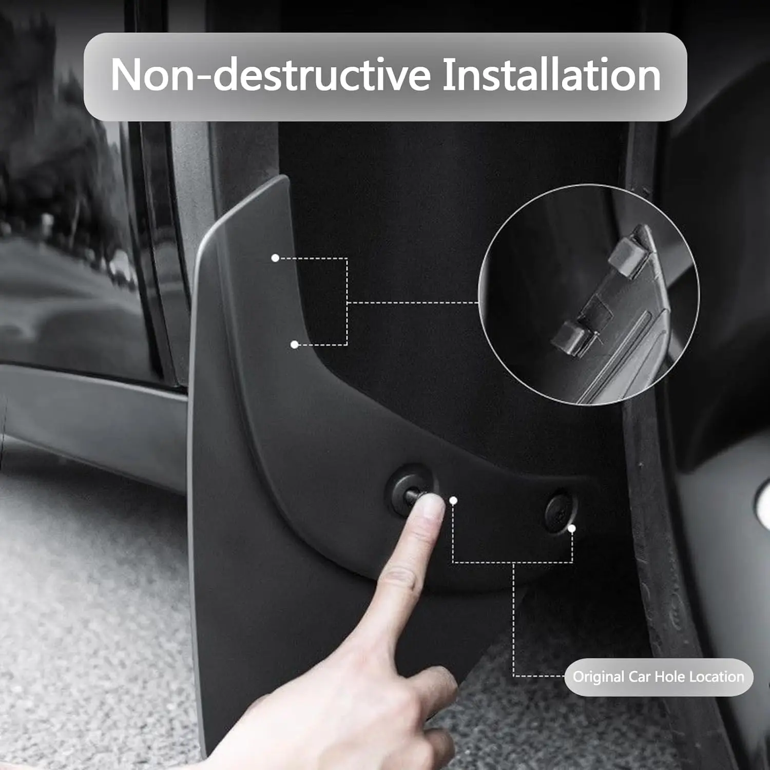 4Pcs for 2024 Tesla Model 3 Highland Mud Flaps Accessories Splash Guards Tire Mud Flap,Mudguard Tesla Model 3 Highland