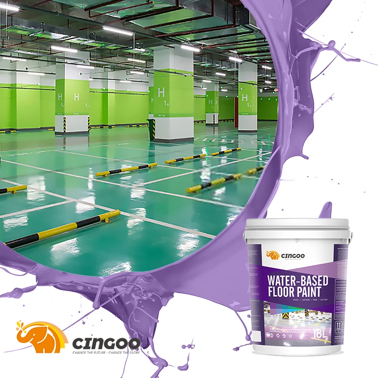 CINGOO High quality Acid and Alkali resistance water-based floor paint non-slip for Factory
