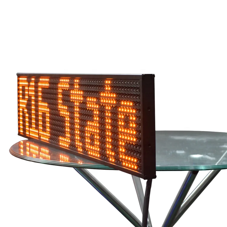 High definition bus LED scrolling message amber color indoor advertising led panel display screen