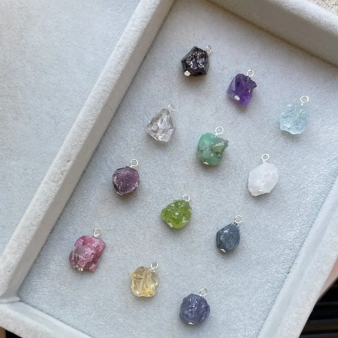 Wire Wrapped Gemstone Pendant jewelry findings components birthstone charms for jewelry making