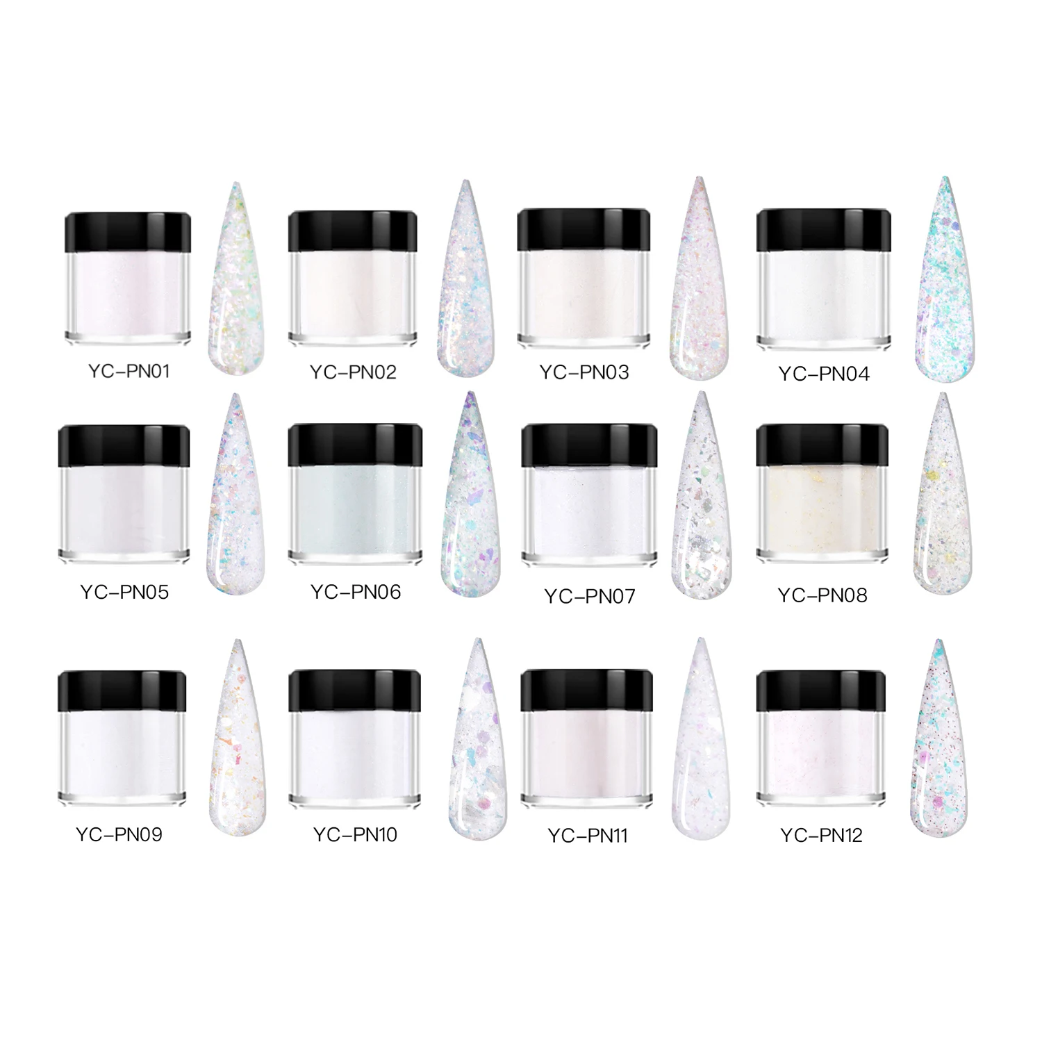 HNDO 2024 bright Hot selling High quality acrylic DIPPING powder  3 in 1 pigment beauty glitter powder prolong nails decoration