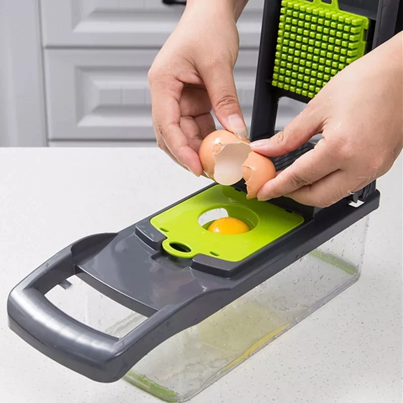 Vegetable Chopper Multifunctional Onion&Carrot Dicer Potato Slicer Cutter Shreds with Sharp Blades Drainage basket