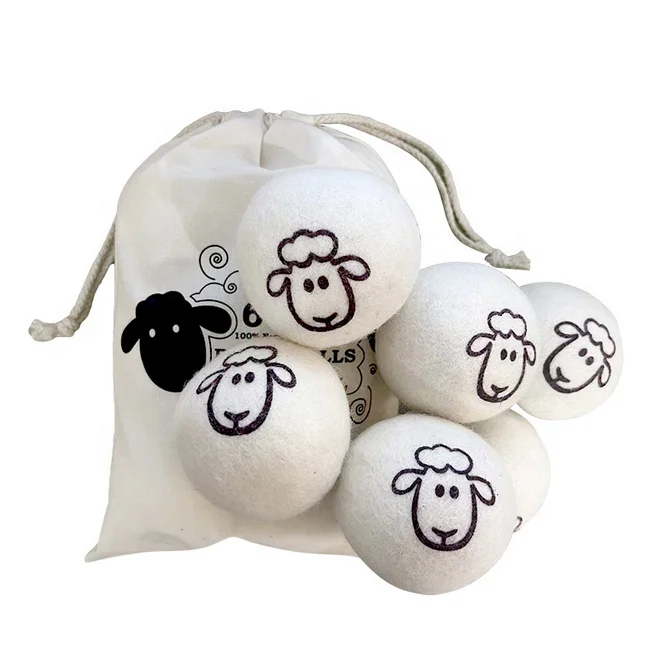 Reduce Clothing Wrinkles Naturally reusable 100% New Zealand Chemical Free Fabric Softener Organic Wool Dryer Balls