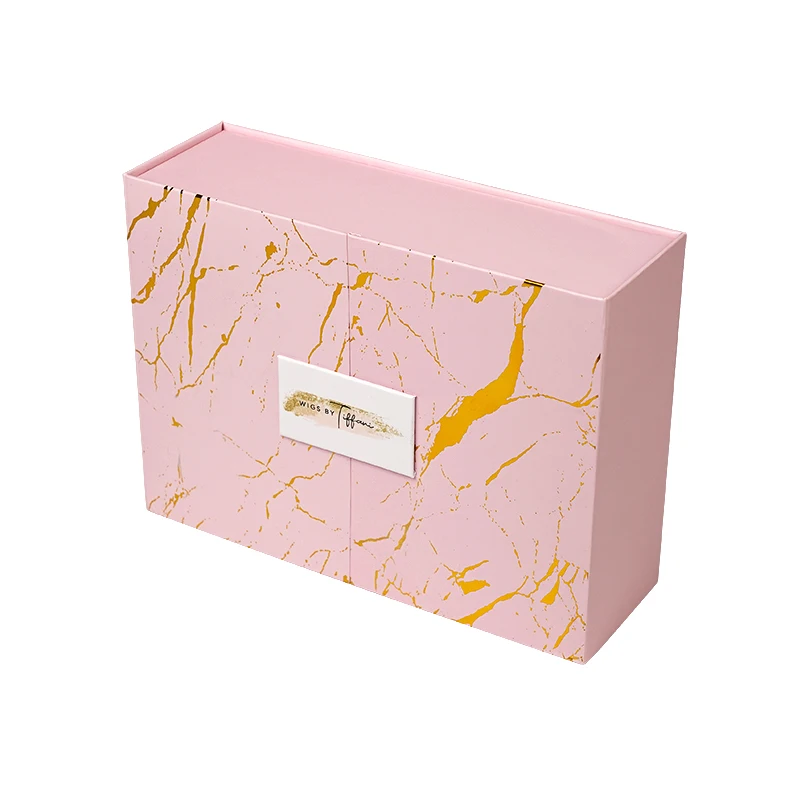 Customizable  Luxury Magnetic Lid Closed Pink Satin Insert Lined Rigid Gift Box Packaging With Satin