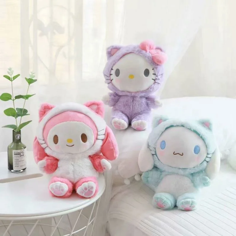 Wholesale 25cm Sanrioed My Melody Plush Toy Anime Cinnamon Love Doll Plush Pillow For Kids