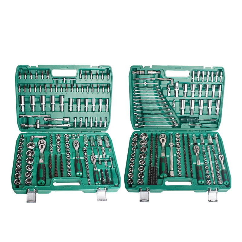 China Factory 151/171/216 Pcs Box Spanner Socket Set Ratchet Torque Wrench Hand Socket Spanner Tools Box