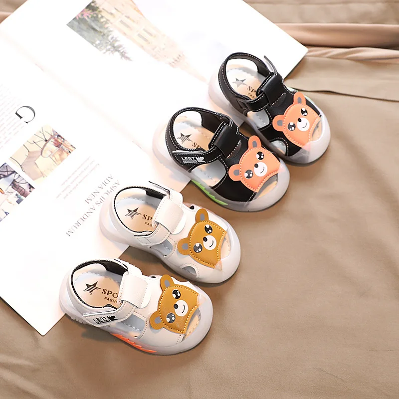 Cartoon design baby and kids light weight EVA beach sandals