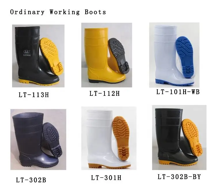 BIYATE  wholesale anti-slip unisex cheap long design wellington pvc rain boots gum boots safety waterproof for men