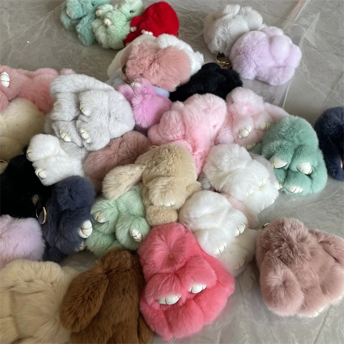 Custom Pendant Natural Fur Keychain Toys
