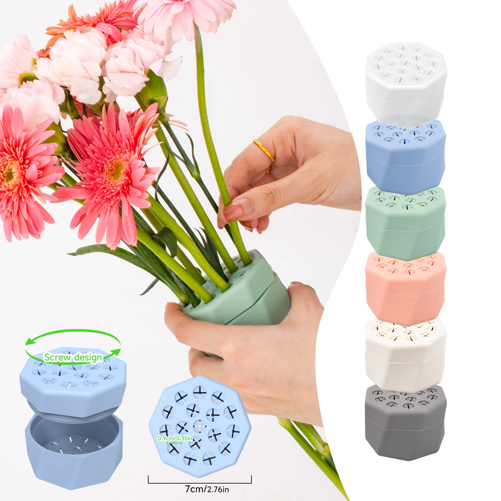Silicone Flower Bouquet Spiral Romantic Bouquet Twister Twist Spiral Ikebana Stem Holder For Flower Arrangement For Home Party