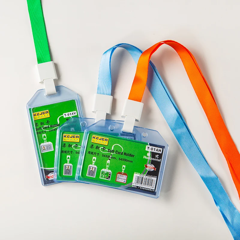 kejea T-014V double transparent soft plastic card holder
