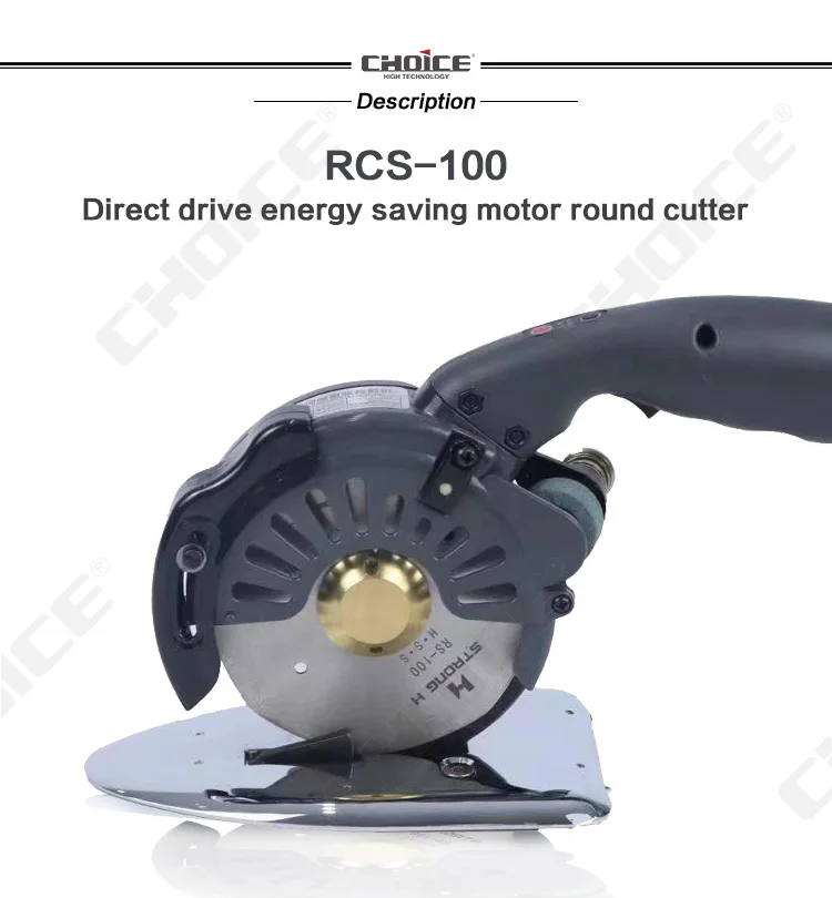 RCS-100 Hot Selling Handheld Round Cutter Direct Drive Leather Knitted Woven Fabric Sewing Machine