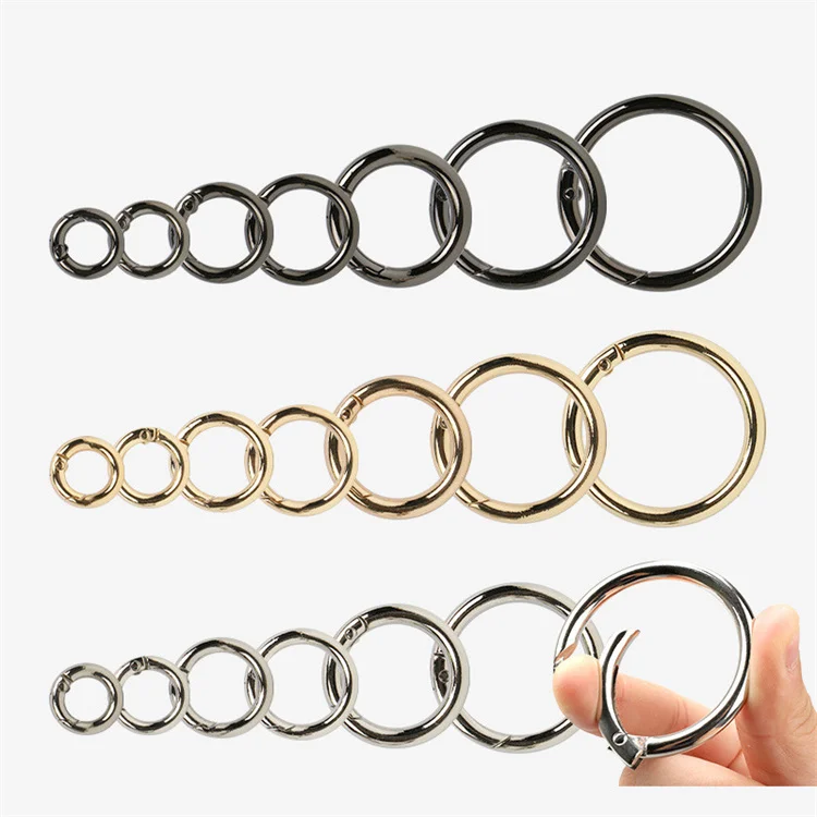 Yiwu Stock  direct selling box accessories round hook copper, stainless steel, metal hook leather bag buckles 25 30 35 40 45mm