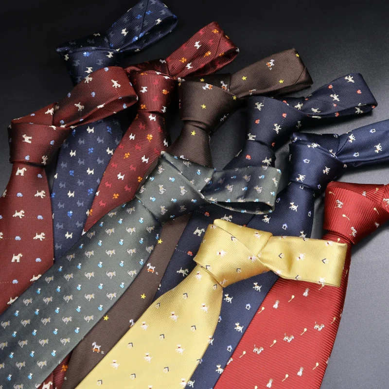 Best-selling cheap dog pattern wholesale custom silk tie