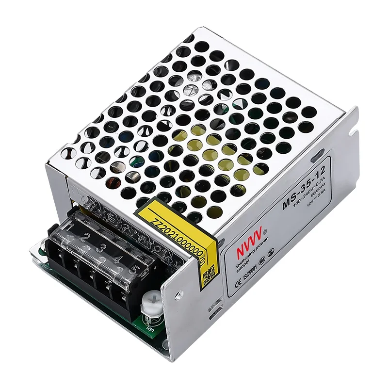 Работающего на постоянном токе 12 в источник питания 35W 12v Регулируемый импульсный источник питания для светодиодных лент MS-35W-12V